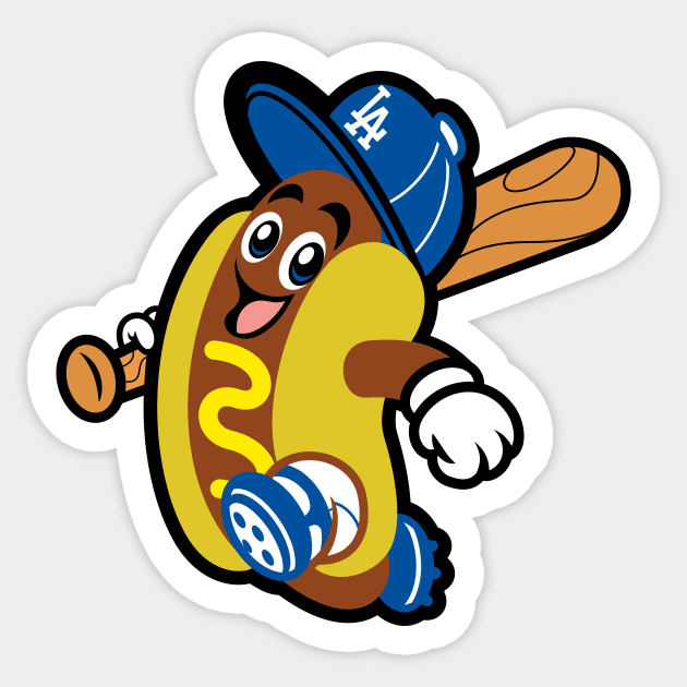 Dodger Dog Slugger Sticker by ElRyeShop